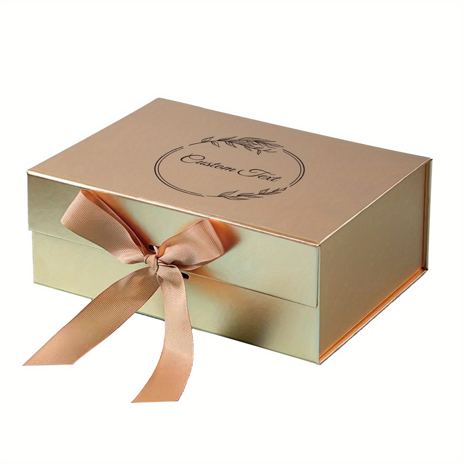 TEMU 1pc, Custom Gift Box Gift , Magnetic Gift Decorative Box With Lid And Ribbon For Men Women, Collapsible Proposal Box For Christmas Valentine's