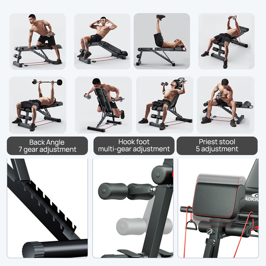 Adjustable Weight Bench Press & Squat Rack, Home Gym Fitness Equipment