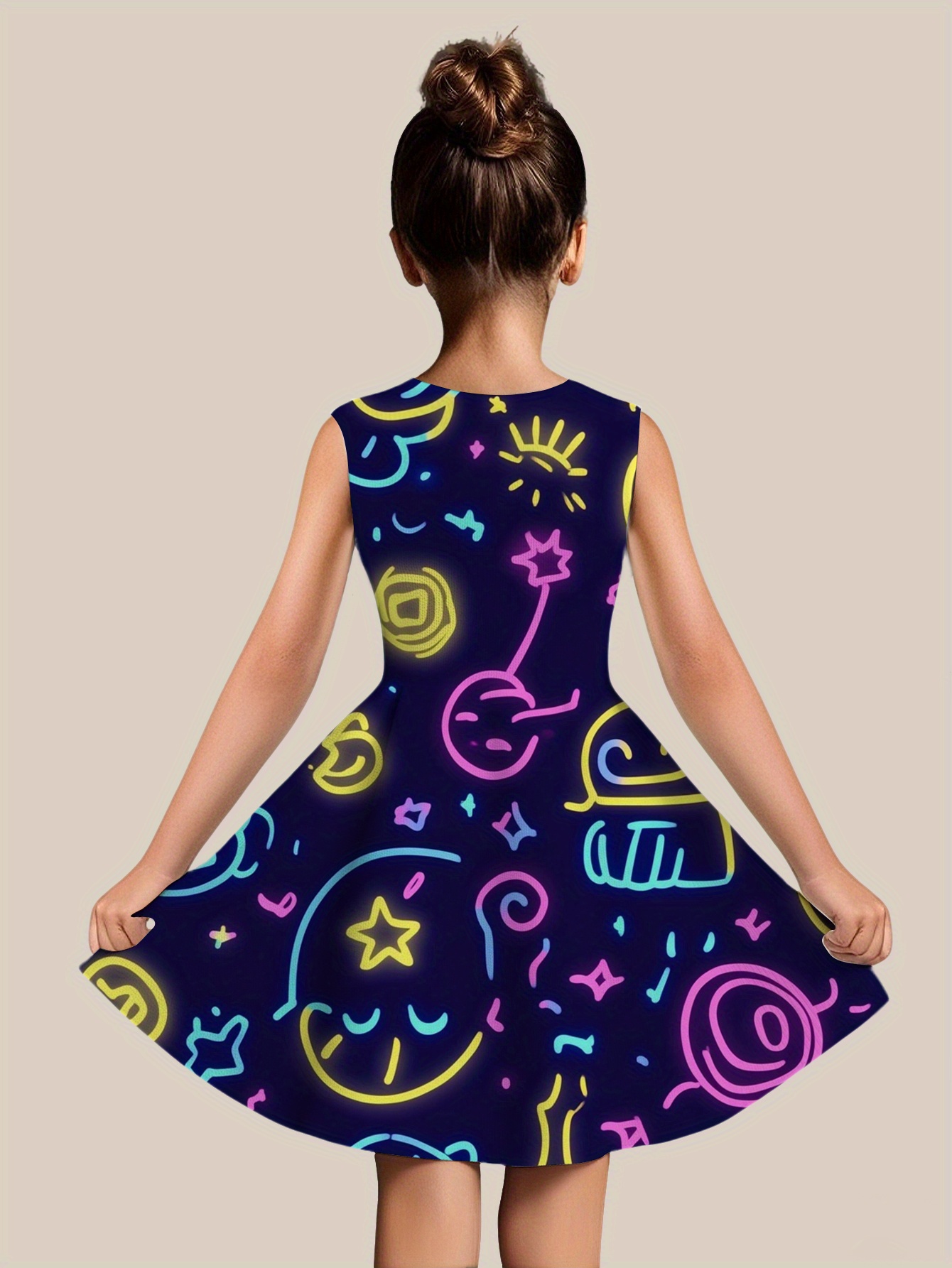 girls neon party dress Lola and The Boys Neon Sequin Ruffle Dress