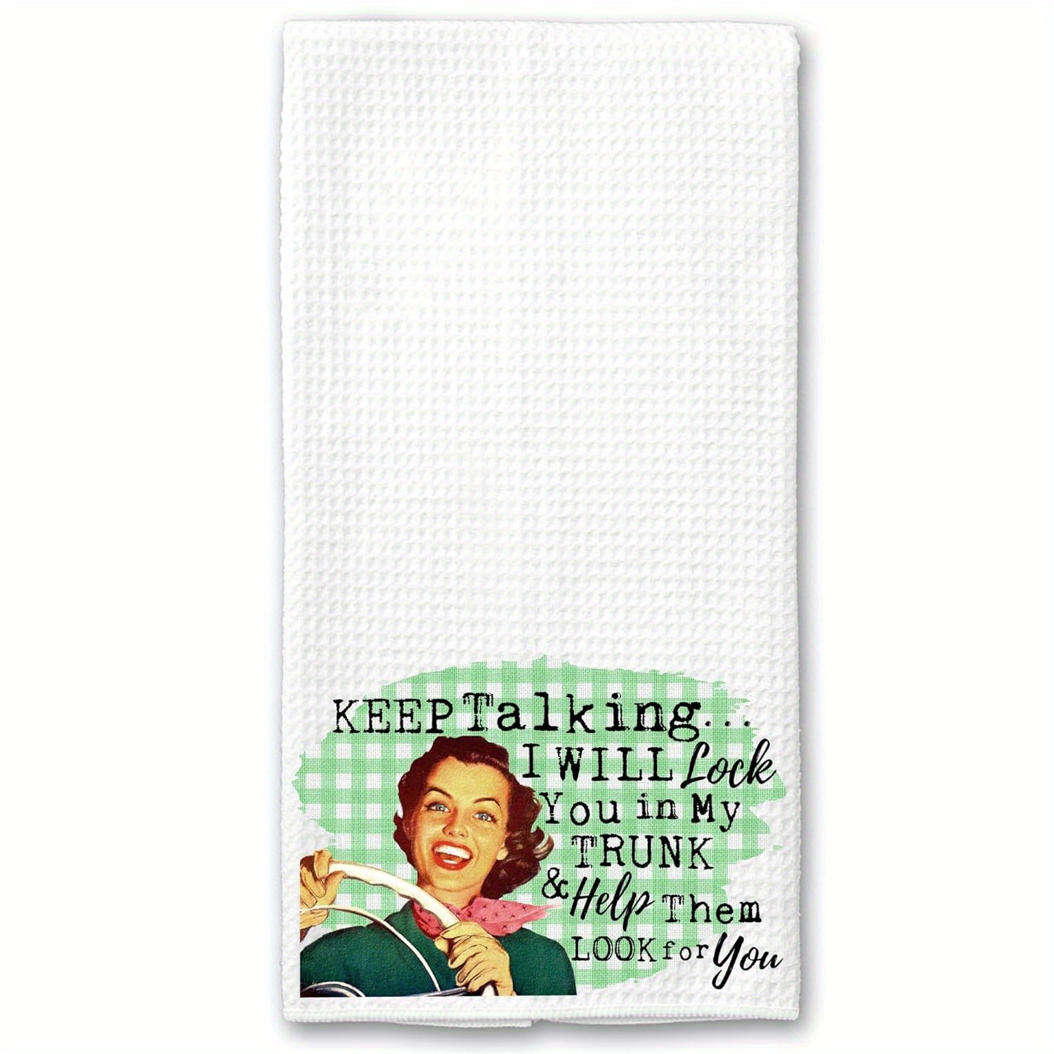 

1pc Towel, 1950s , " Talking" Humorous , Polyester, , , Rectangular, , For Home & Use, For , Christmas Gifts