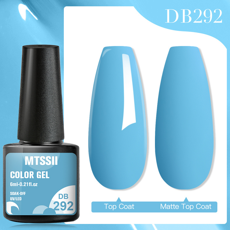 Image of Sparkly Sky Blue Color Gel Nail Polish-0.21oz Nail Art Solid Gel Varnish, Needed /led Lamp, For Nail Art, Daily Use-db292