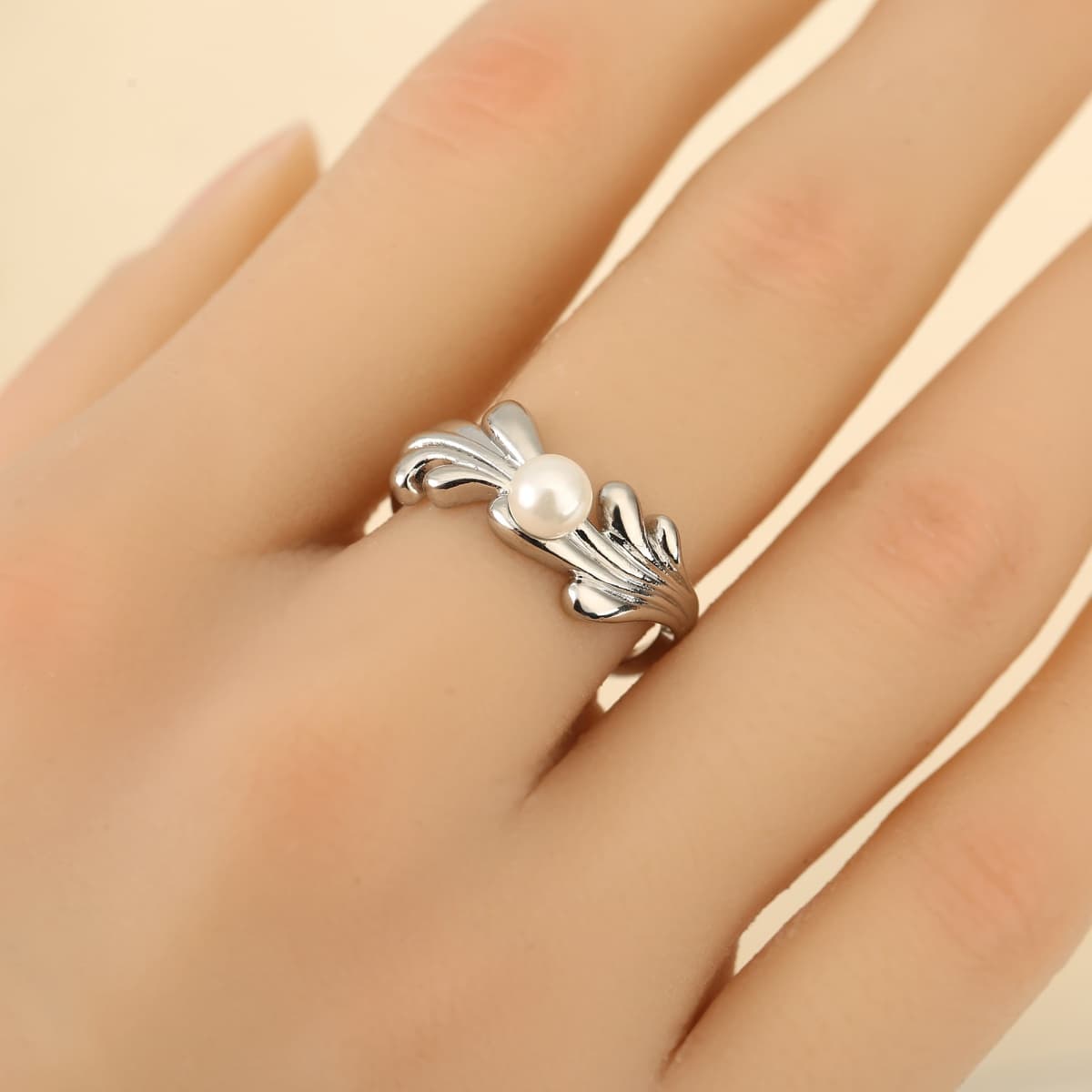 European & American Fashion Copper Wave-Shaped Adjustable Open Ring