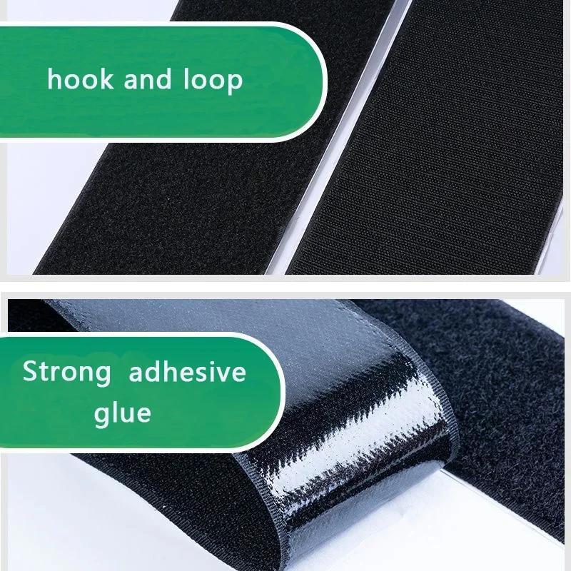 10pcs carpet fixing stickers strong self   fastener hook bed sheet sofa   tape diy carpet anti slip mat black details 3