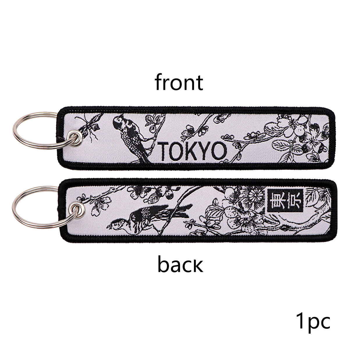 Image of 1pc Tokyo Key Tag Keychain For Holding Car And Motorcycle Keys, A Stylish Accessory For Men And Women, Perfect As A Gift