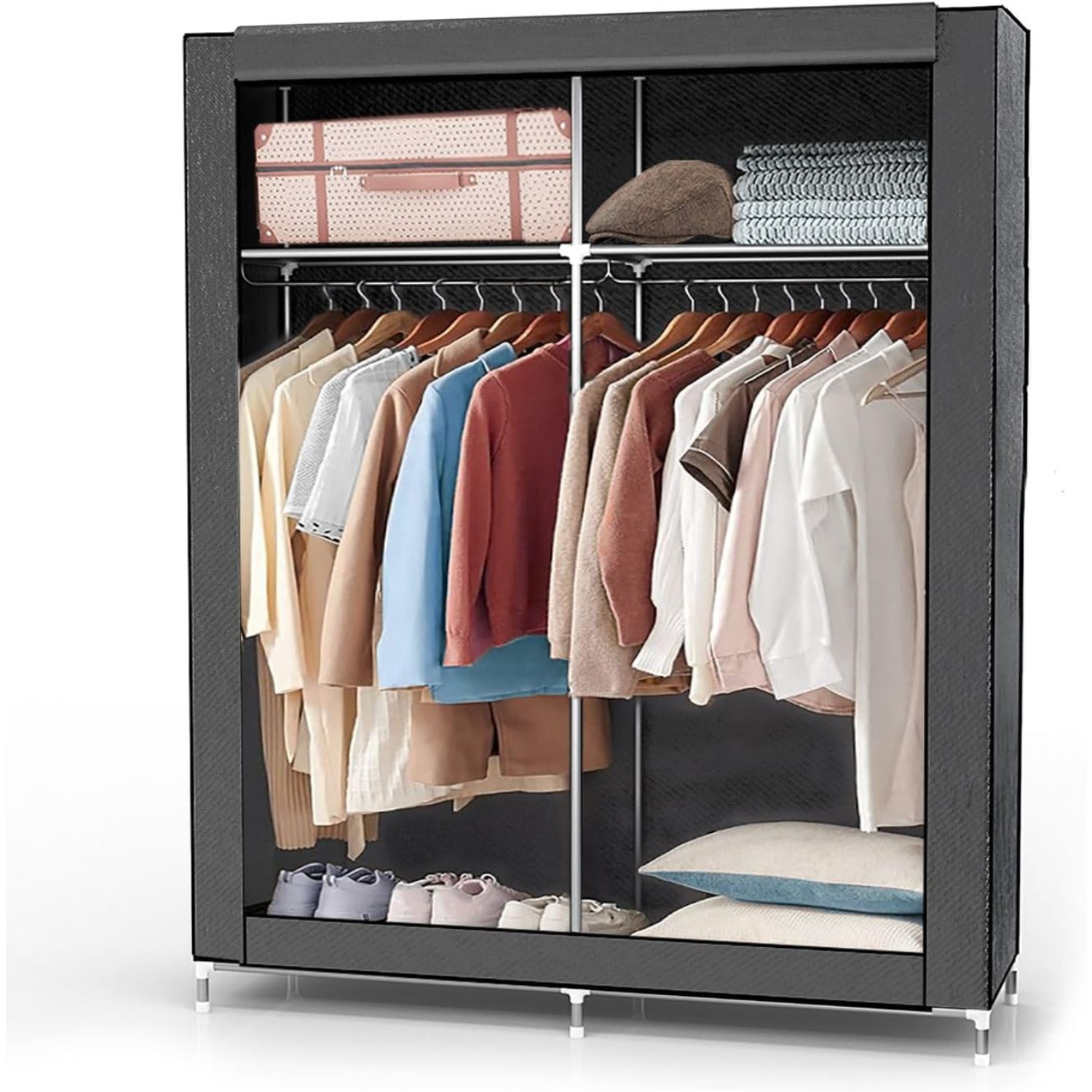 kleiderschrank faltbar 45x170cm stoffschrank
