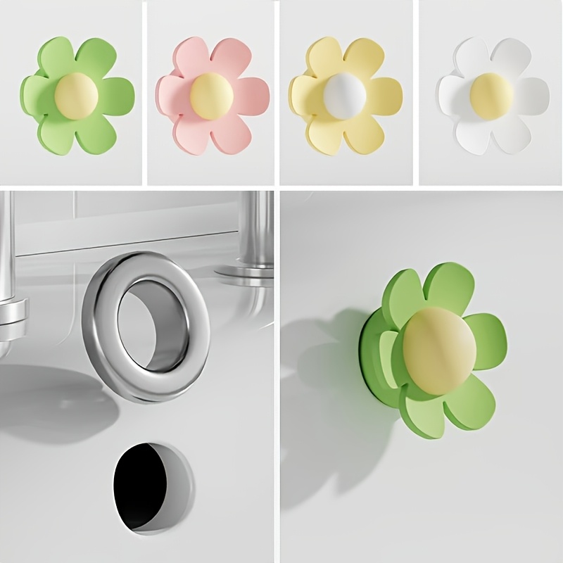 TEMU 5pcs Bathtub Drain Stoppers, Random Color Sink Overflow Plugs - , High-quality, Durable, , Sink Drain Cover, Suitable For Kitchen And Bathroom