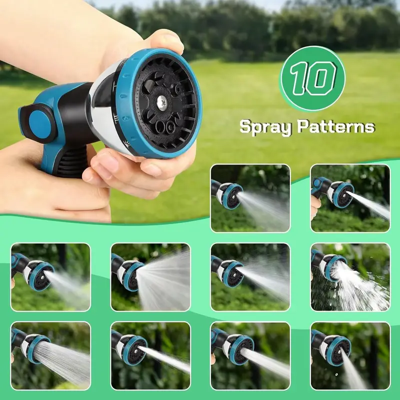 heavy duty 50ft 100ft extra long garden hose leakproof rust proof outdoor hose with nozzle lightweight flexible for lawn yard washing standard 3 4 connectors yard maintenance durable construction reinforced material property owners Product details 0