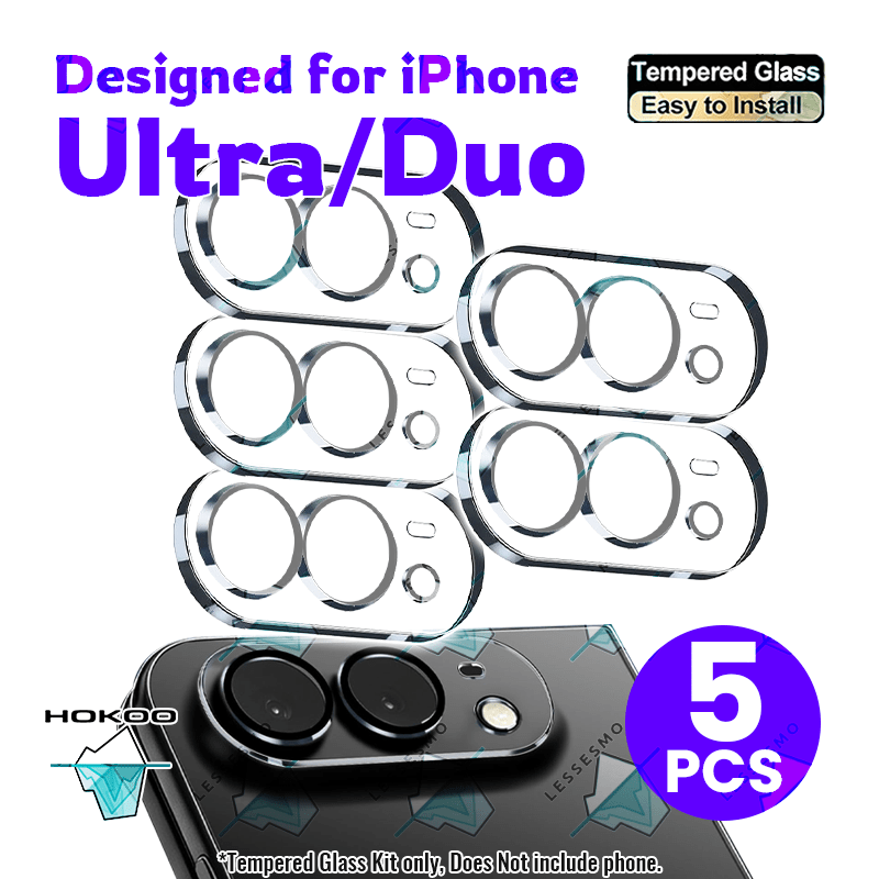 TEMU High-transmission Designed For Iphone Duo/ultra [5pcs] Ultra-hd Lens Protector Cover, 9h Tempered Glass Anti-scratches& For 18 Pro Max