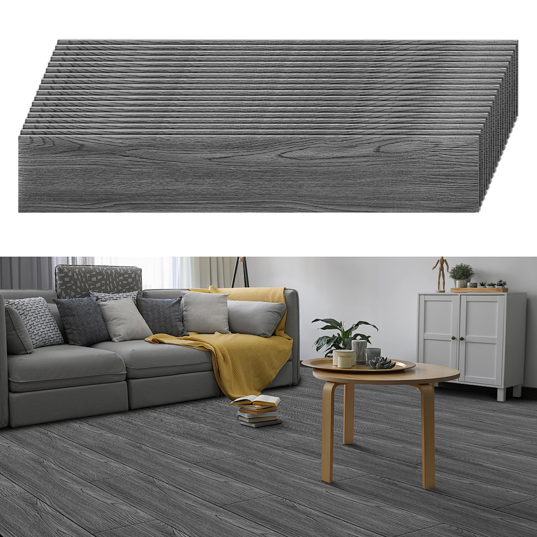 18pcs Self-adhesive Peel And Stick Vinyl Plank Suitable For Diy Installation, Cuttable Oak Wood Grain Floor Tiles With Pvc Material, Suitable, Bathroom,, Hallway, Repair & Low Maintenance