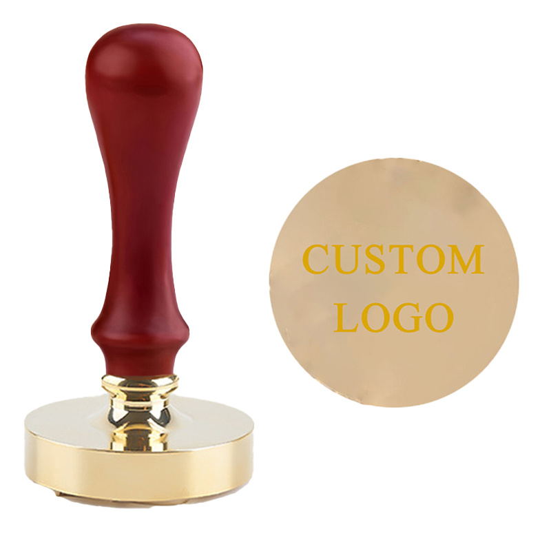 TEMU Sello de cerámica para personalizar con imagen DIY - Juego de sellos de 25 mm para cerámica/jabón, 1 cabeza de sello y 1 mango de madera , para