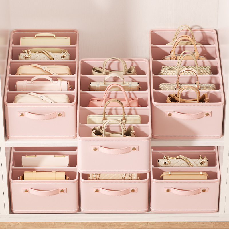 2pcs Foldable Storage Boxes with Multi-Compartment Design