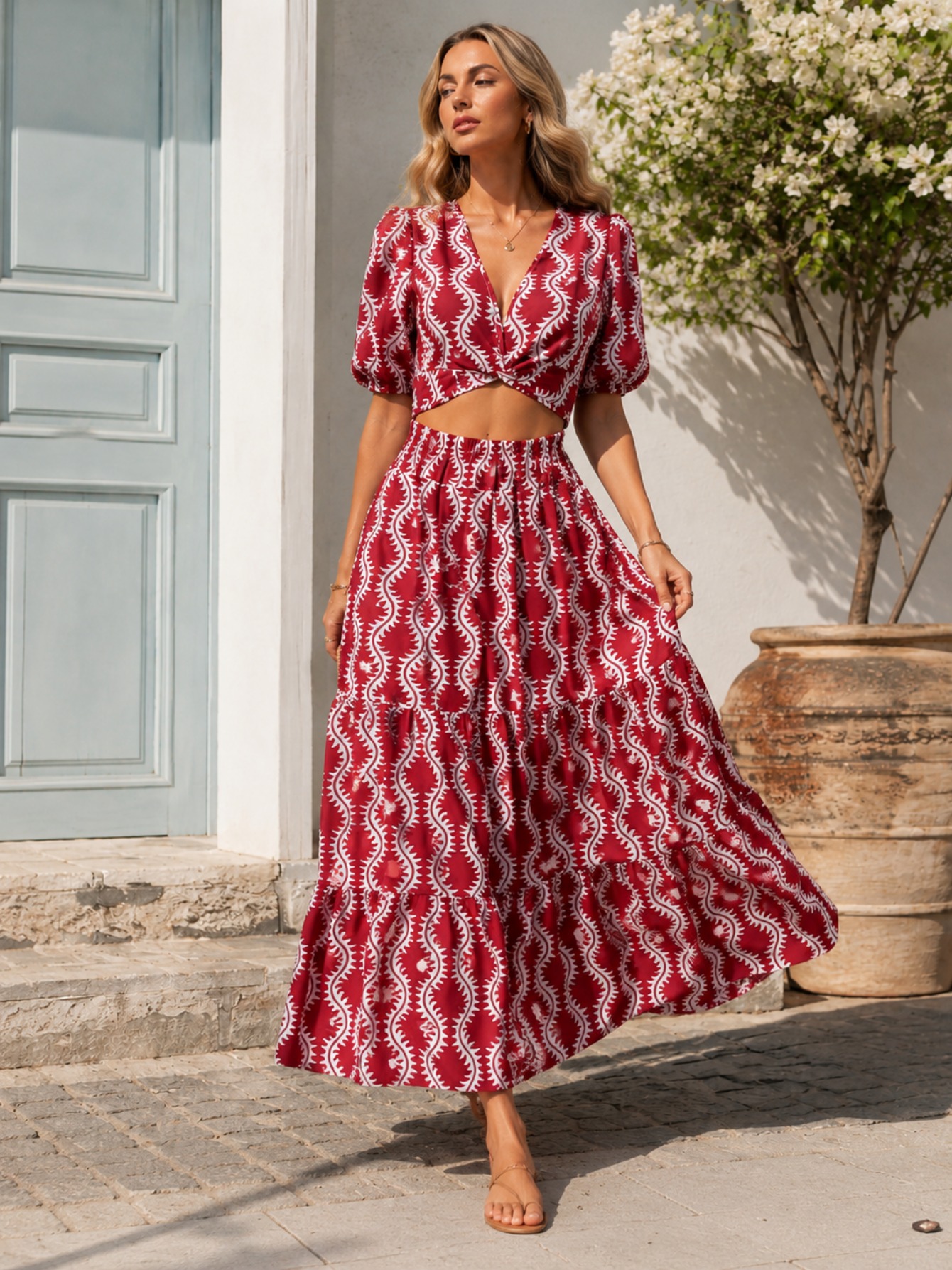 high waisted dress