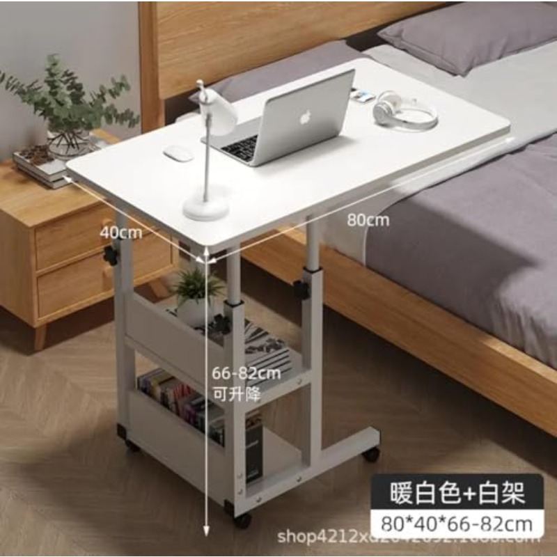 item picture safenhand bedside table side table with wheels movable sofa end table height adjustable bedside table laptop rolling cart c shaped tv tray with storage shees white