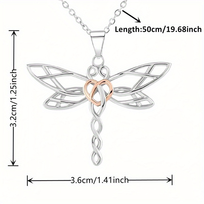 Elegant Dragonfly Necklace, Gift for Daughter
