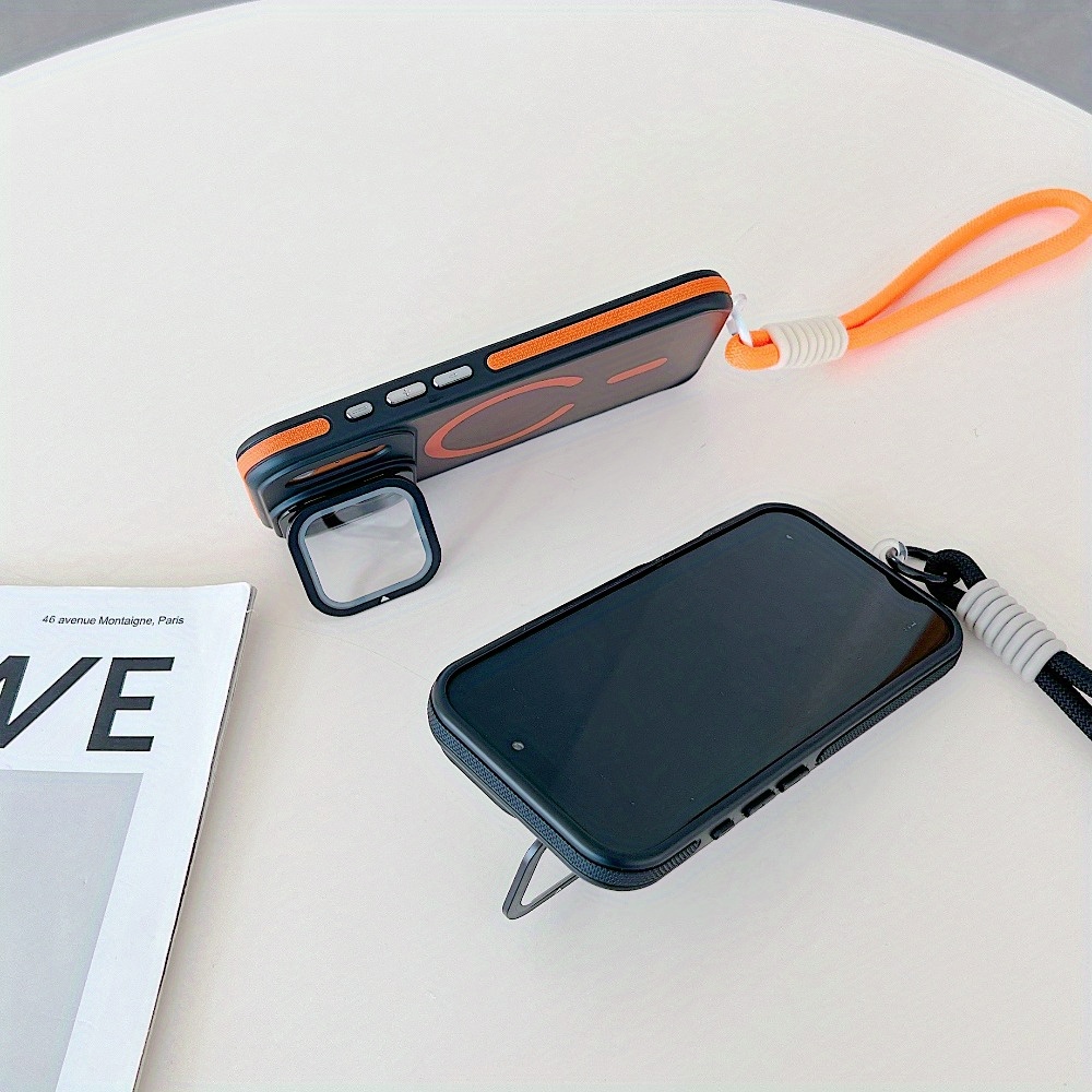 suitable for iphone 17 17air 17pro 17 , with anti slip protective case, strong magnetic wireless charging and lens protection function. new high-end phone case with hidden stand and lanyard for easy carrying, phone protection, mobile accessory, premium phone shell,  ,   material, durable phone cover, compatible, iphone  ,   travelers Product details 8