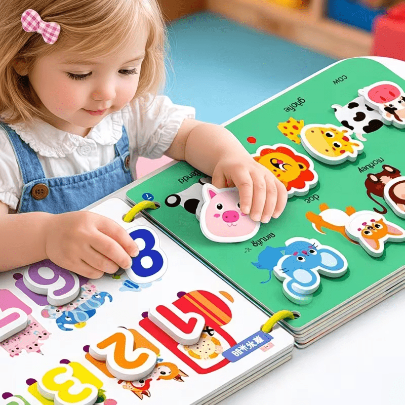 interactive quiet book with stickers educational activity reusable busy book rich and colorful cartoon like and   diy interactive toy book birthday gifts party gifts
