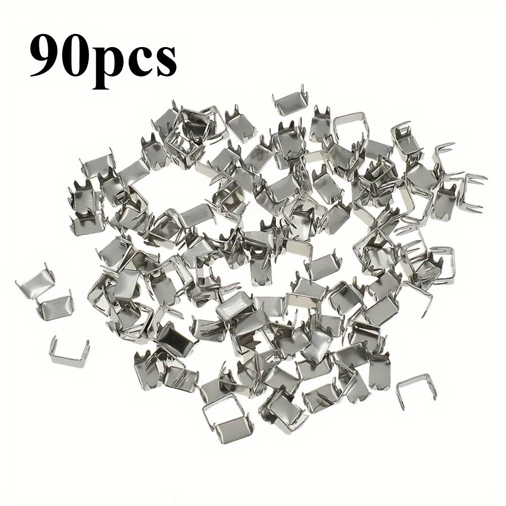 E-shop 90 Stück 5# Reißverschluss Stopper Reißverschluss Kopf Metall Stopper Stopper Vier-Klauen Vier-Klauen Code Karten Stopper
