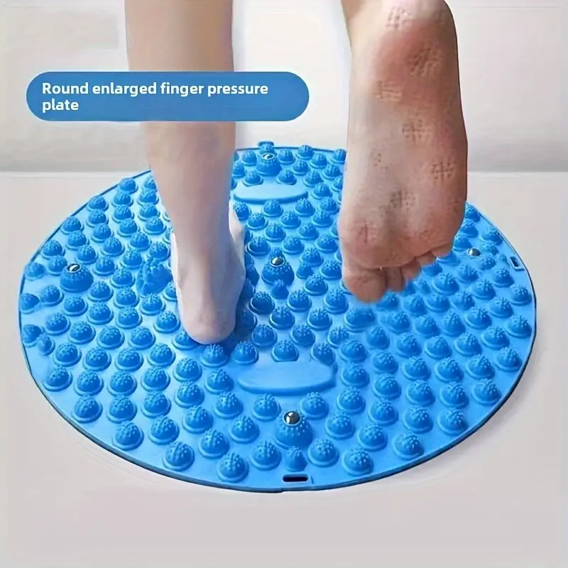1pc blue silicone massage mat with acupressure ergonomic for circulation muscle reduction home use details 3