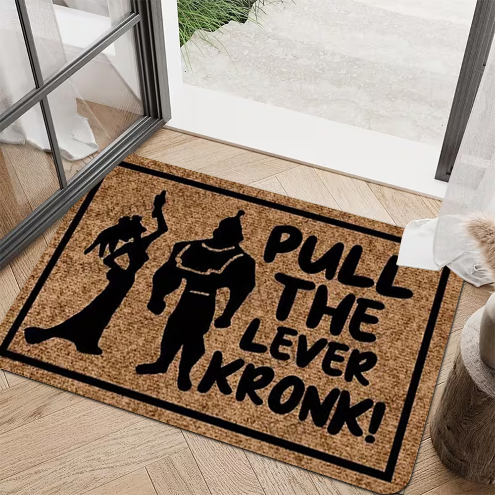 TEMU 1 pièce de tapis de sol antidérapant en caoutchouc 2D et "pull Rod" - Épais, super , confortable et antidérapant, lavable en machine, convient