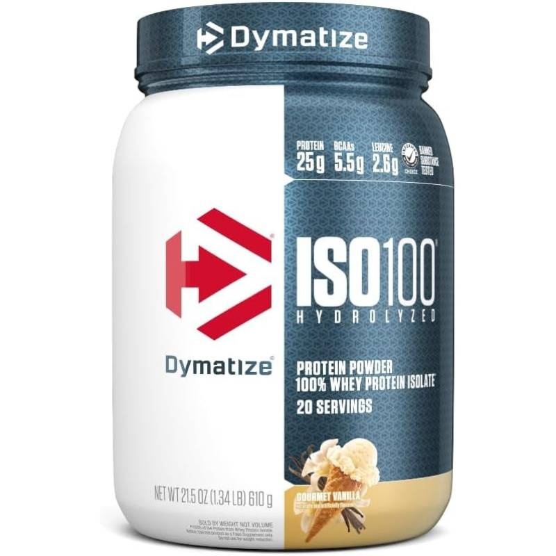 589.67g (591 Servings) ISO100 Vanilla Whey Protein Isolate Powder - Fast-Acting Hydrolyzed BCAA-Rich Post-Workout, Building Supplement, Informed-Choice, Gluten-Free & Pure Whey Isolate for Bodybuilding Shakes - Image 4
