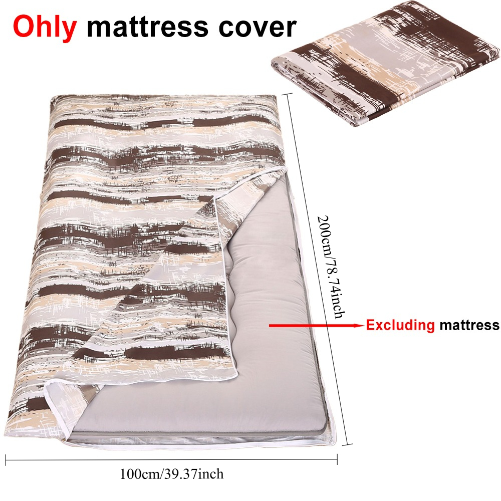 Image of Mattress Cover For Traditional Japanese Futon Mattress, Futon Floor Mattress Cover With Zipper, Super Soft And Machine Washable, Twin, Full, Queen