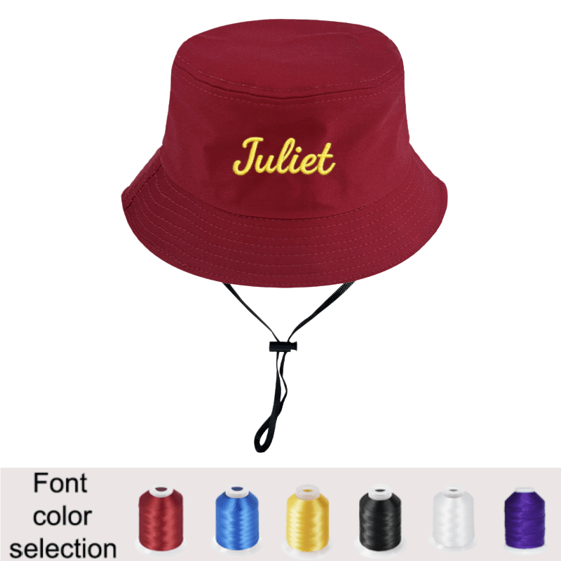 TEMU Custom Embroidered Personalized Name Bucket Hat - Breathable Face- Sun Hat Suitable For Hiking, Travel & Shopping, /initials, Hand Washable For