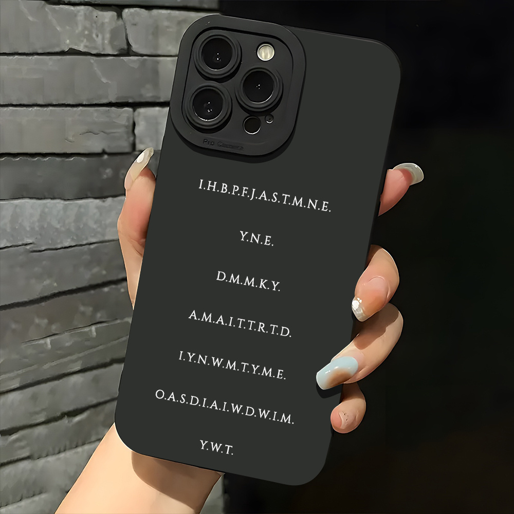 

Line Aesthetic Phone Case For 11 15 14 Plus Case Cute Black Phone Case Birthday Christmas Gifts For Men Fans