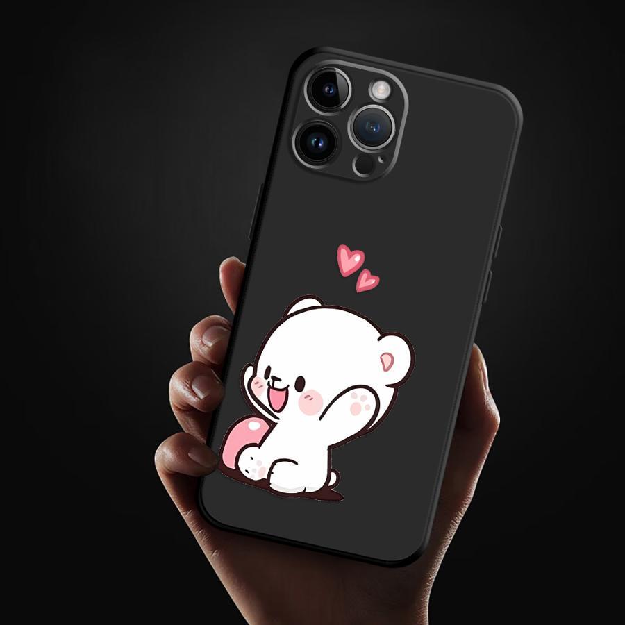TEMU Phone Case: Cute Little Bear Matching Couple Soft Cover Case Suitable For Iphone 13 Pro 12 11 16pro Max 14 15 Xs X Se 16e 8 Plus Xr 14 Pro 11pro
