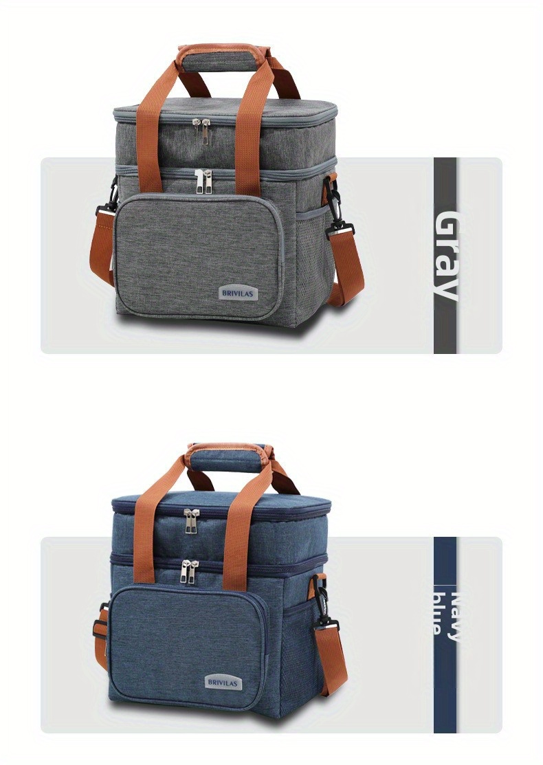 1pc Sac à Dos Isotherme BOSRIO pour Déjeuner - Double Paroi, Rétention de Froid Renforcée, Non Contact Alimentaire, Sac à Dos Durable avec Bretelles Rembourrées et Boucles pour Bureau, Pique-nique, Camping (s) - Gris, Non Contact Alimentaire, Sac à Dos pour Déjeuner