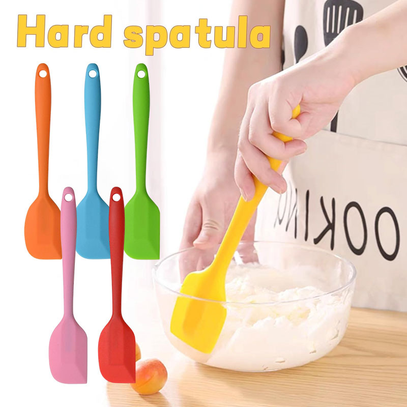 

Silicone Spatula Rubber Spatula Heat Resistant Seamless Design Flexible Scraper Stainless Steel Baking Mixing Tool Kitchen Cooking Utensil Set