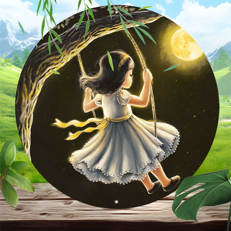 letrero metal estilo art deco luz luna chica Temu Peru