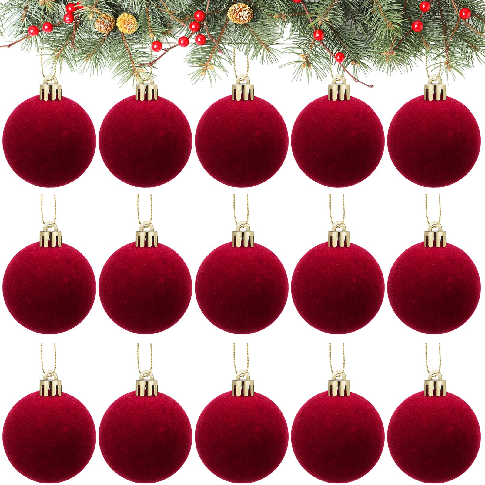 TEMU Set di 15 ornamenti per albero di Natale in , 1.97"