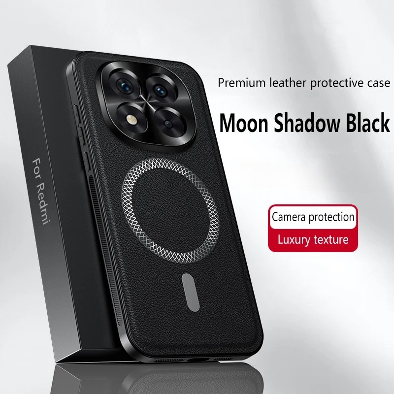 TEMU Phone Case - Suitable For Redmi Note 15 Pro+ / Note 15 Pro And Note 15 5g Phone Case Magnetic Protective Cover, Luxury Leather Texture, Back