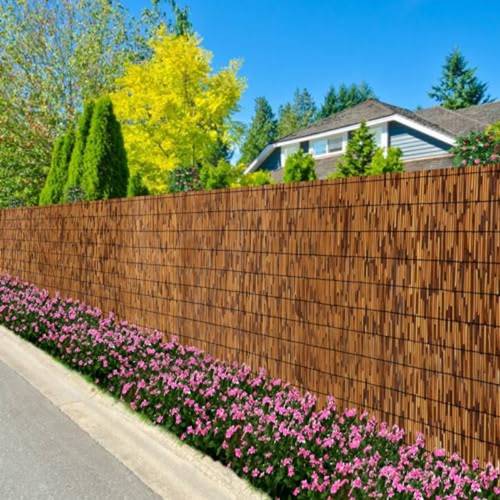 2d flat natural fence6ft x 16 4ft reed fencing bamboo fencing 6feet high outdoor privacy reed screening for garden balcony backyard patio brown
