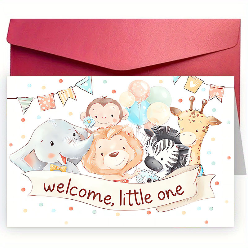 

1pc Adorable - Greeting Envelope, For New Arrival , Events, And Congratulating - , Universal Recipient, 4.7x7.1