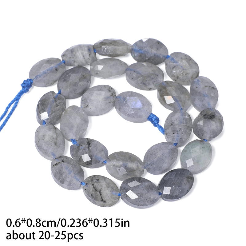 TEMU Perline naturale 6�8 mm e perline assortite, perline ovali di labradorite sfaccettate, ideali per di gioielli, braccialetti, collane e aggiunte