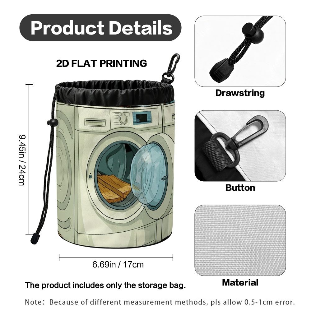 TEMU 1pc 1pcs 1pc Suitable For & Dorm Rooms Clothespin Holder Bag - Wall-mountable Durable Fabric Storage With Storage, Space-saving Laundry Room