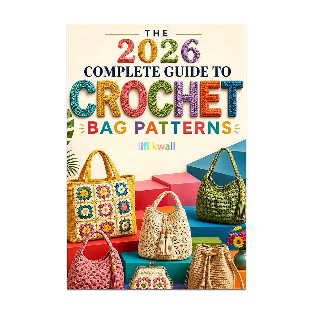 TEMU Sac au Crochet Plat 2D pour Débutant : Guide Complet des Modèles de Sacs à Main au Crochet, Convient aux Débutants et aux Passionnés Souhaitant