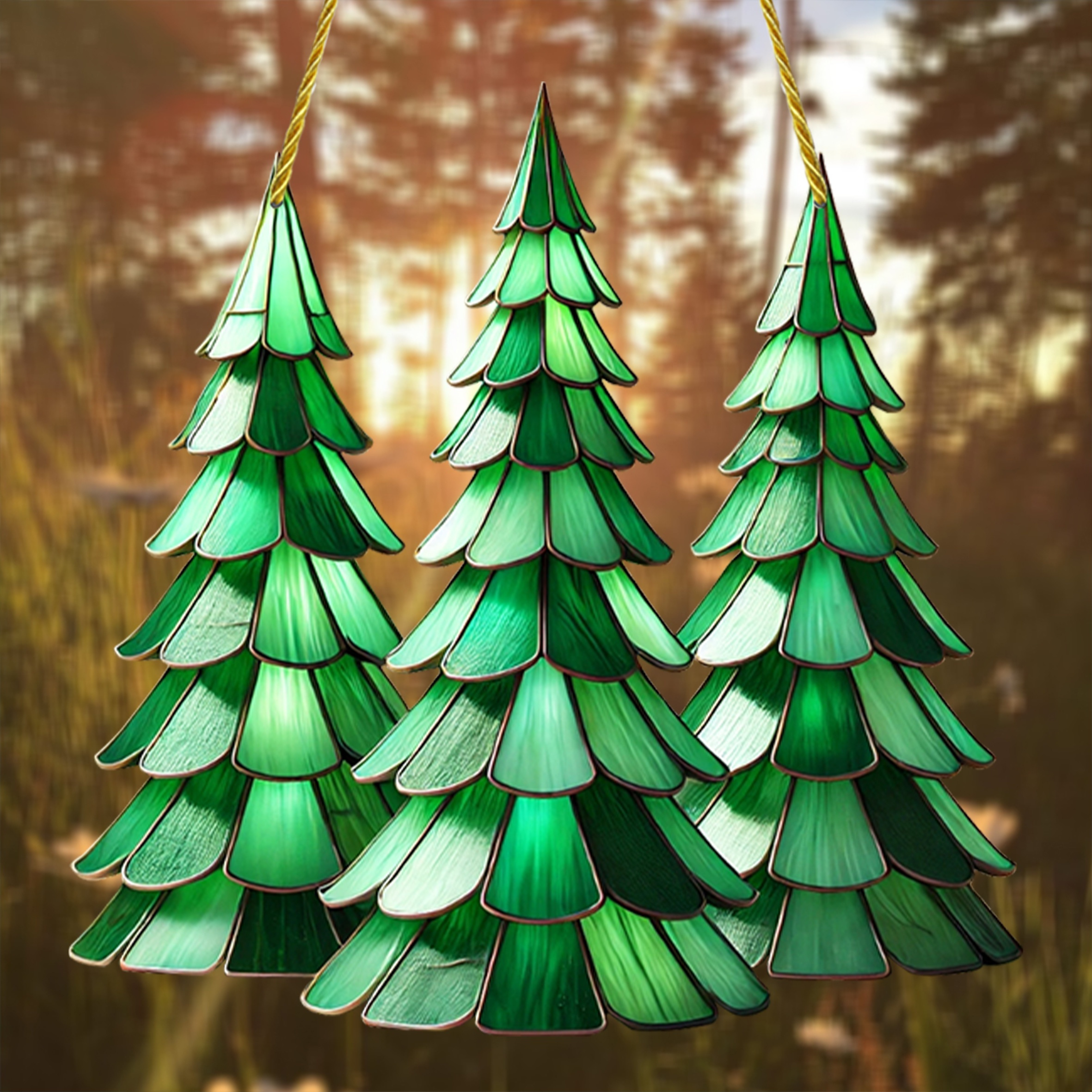 

Amazing Acrylic Christmas Trees With Hanging Rope, Indoor And Outdoor Home Hanging Decoration, Christmas And New Year Party Decoration