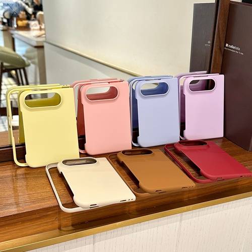 gambar barang sarung telefon - korea ins pepejal mudah dengan iphone 18 lipat lipat matte sarung keras
