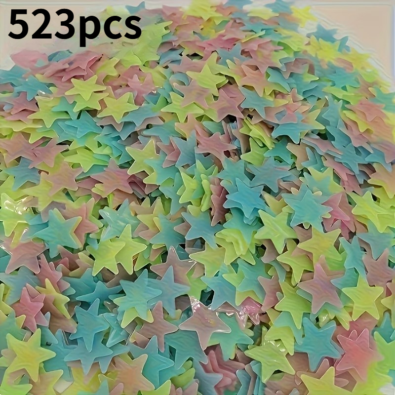 TEMU Random 523pcs -the- Wall Stickers, Reusable Self-adhesive Soft Plastic Patches, Universal Home Wall Decoration For Bedroom Living Room Office