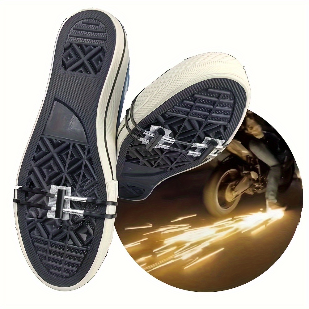 2 sets motorcycle bicycle spark sliders non   start spark effect durable pe material all terrain riding accessories for     black motorcycle accessories bicycle accessories  