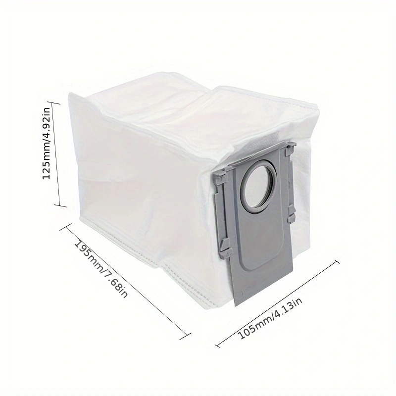 10pcs large 3l vacuum bags for roborock s8   more compatible with self emptying dock   replacement dust bags details 0