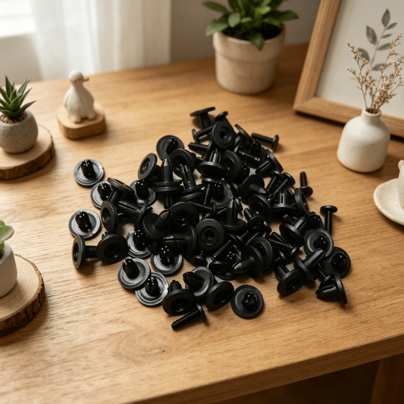 TEMU 90 pcs. Agrafes de fixation pour voiture - Clips rivets de maintien pour garde-, accessoires de garniture de , plastique durable, adaptés à Ford