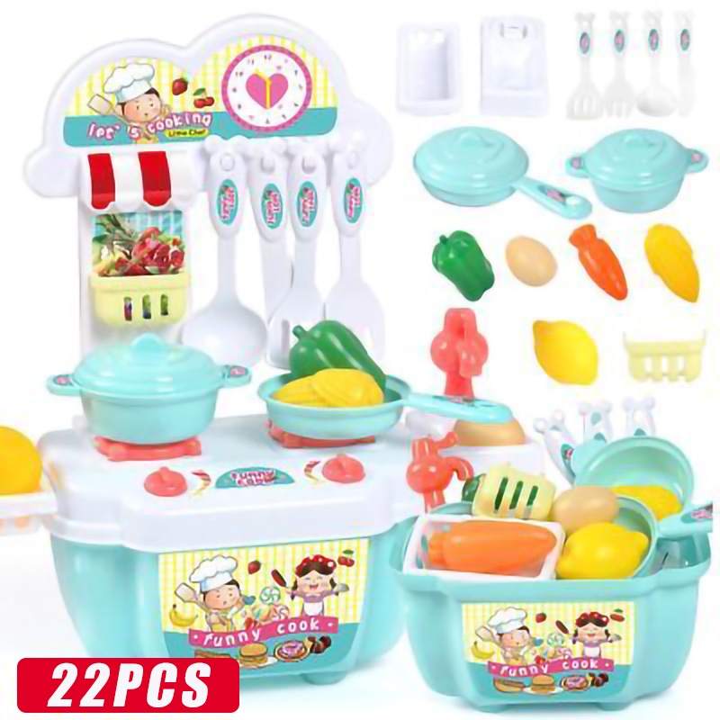 TEMU Kid Mini Kitchenware Set Children Kitchen Cooking Role Playing Toys Girls Gift