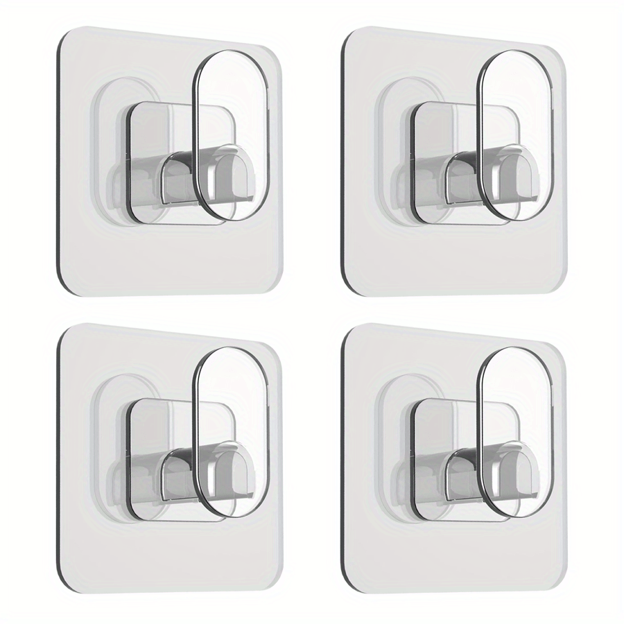 1/4pcs Sinceself-adhesive Hooks For Kitchen And Bathroom, Large Size, Strong And Traceless, Transparent Pattern, Creative Sticky Hooks With -bearing Capacity.