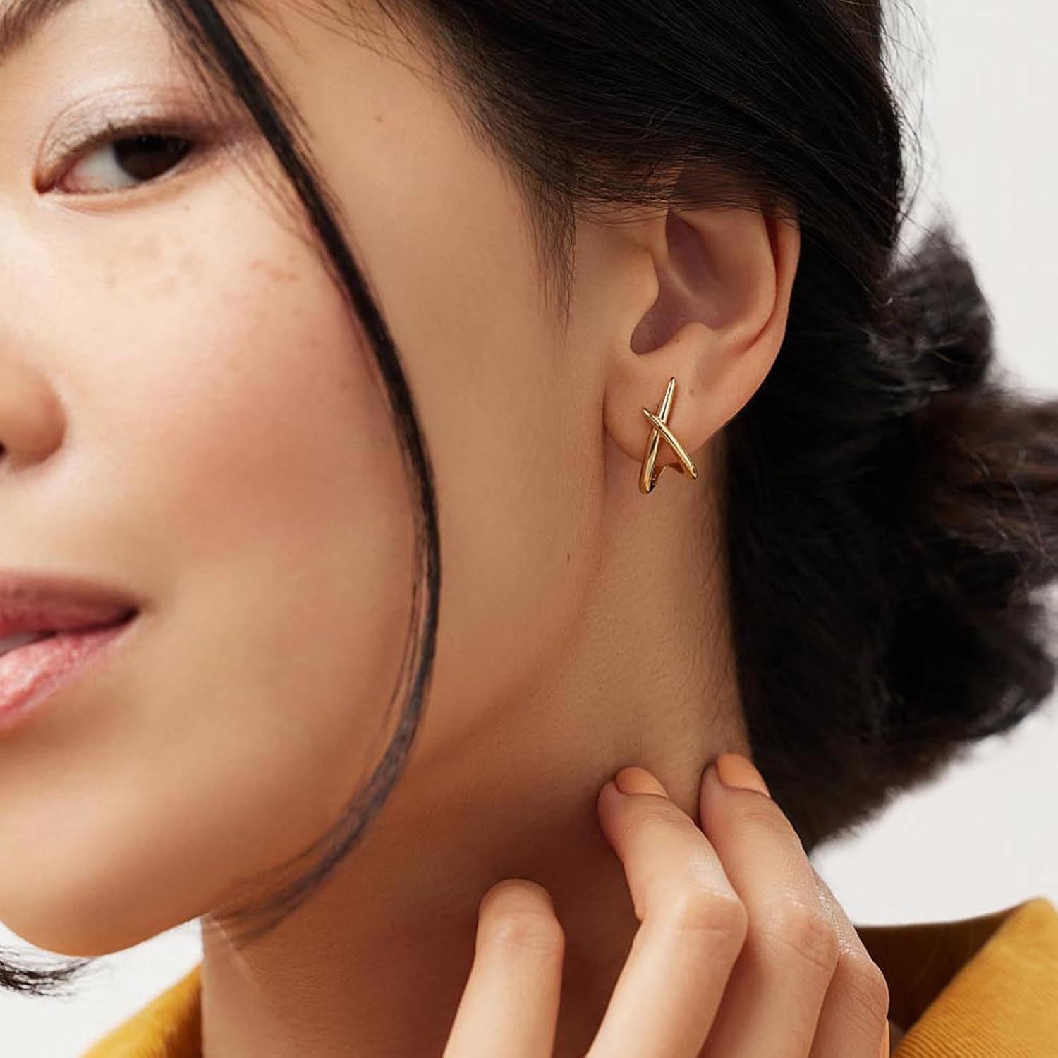 TEMU Un par de aretes de perno de oficina para mujer, de moda, elegantes, , exquisitos y versátiles, adecuados para uso diario, fiestas y como regalo