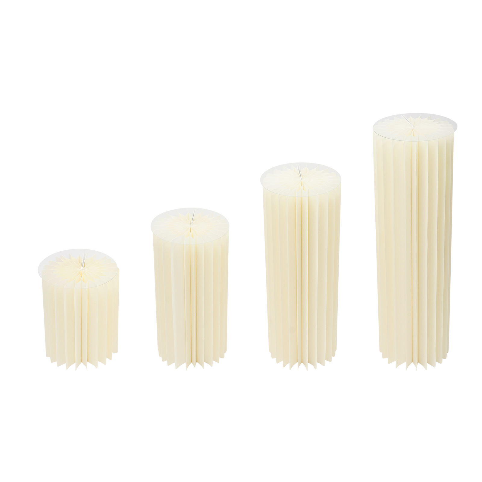TEMU 4 X Columnas de Flores de Cartón, Soportes de Flores Plegables, Columnas Decorativas, Soportes Cilíndricos, Columnas de Papel Plegables para