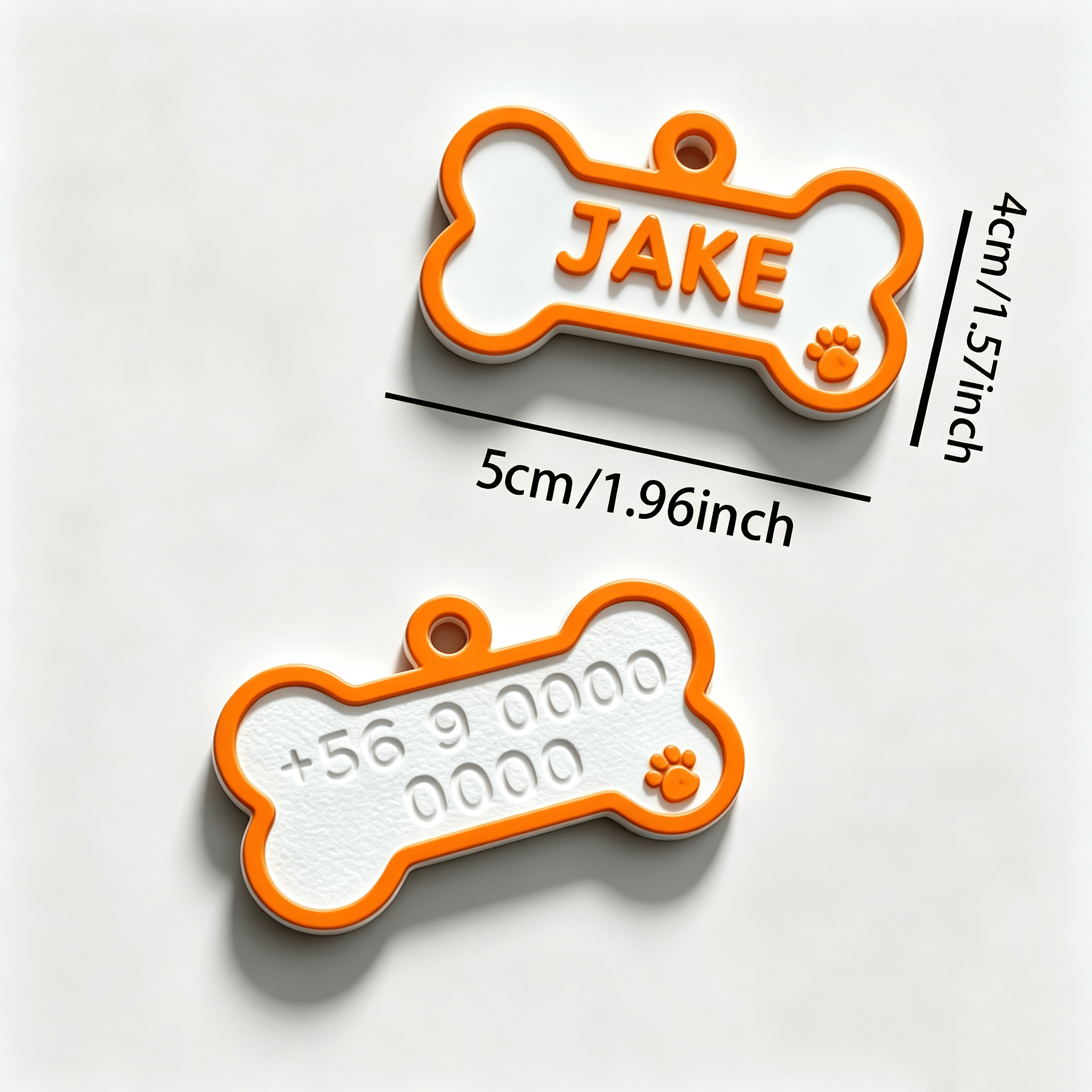 personalized bone-shaped dog tag, customizable engraved pet id tag, including name and phone number, anti-loss name tag, suitable for   collars Product details 0