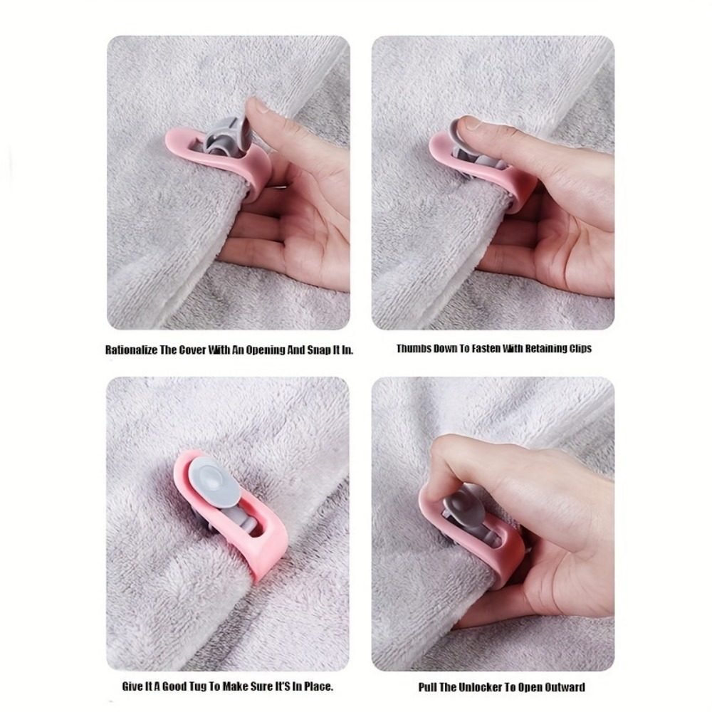 8 16 24pcs nylon bed sheet corners clips no sew non slip quilt gripper clips easy fixing bedspread fasteners spot   bedding accessories details 8